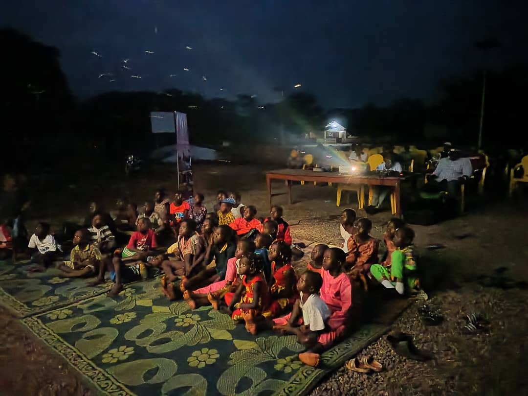 cinéma pleine air de nuit - ciné nomade afrique