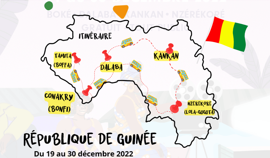 tour étape guinée - ciné nomade afrique